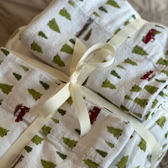 Cuddl Duds Bedding Cuddl Duds Flannel King Sheet Set Trucks Trees